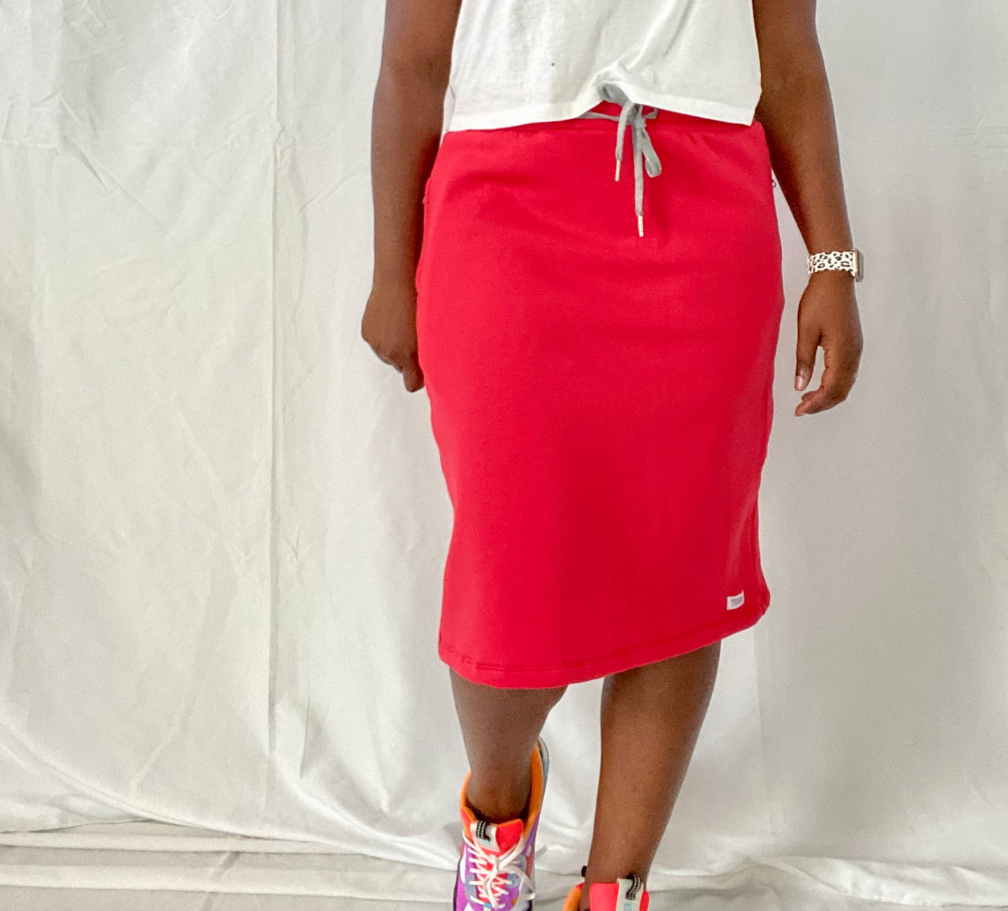 Coral Sweatshirt Skirt