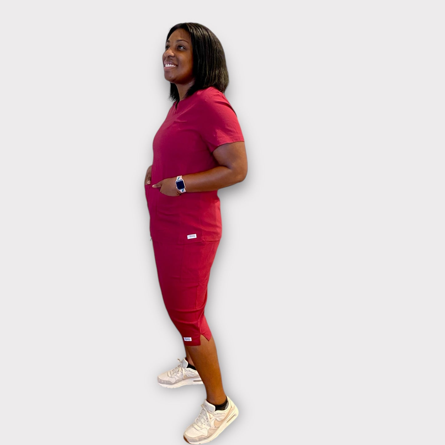Burgundy ModestiFit Scrub Set