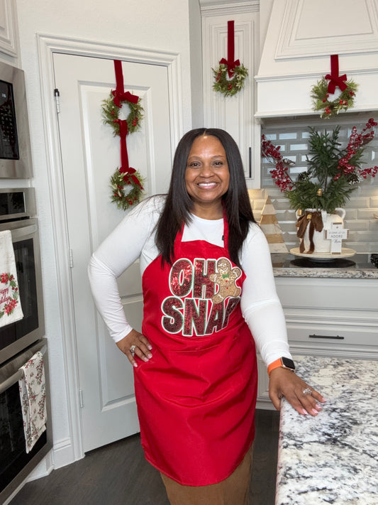 βOh Snapβ Christmas Apron