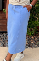 Last Chance- (Runs Small) Cloud Nine Sweatshirt Skirt – (Light Gray & Light Blue)