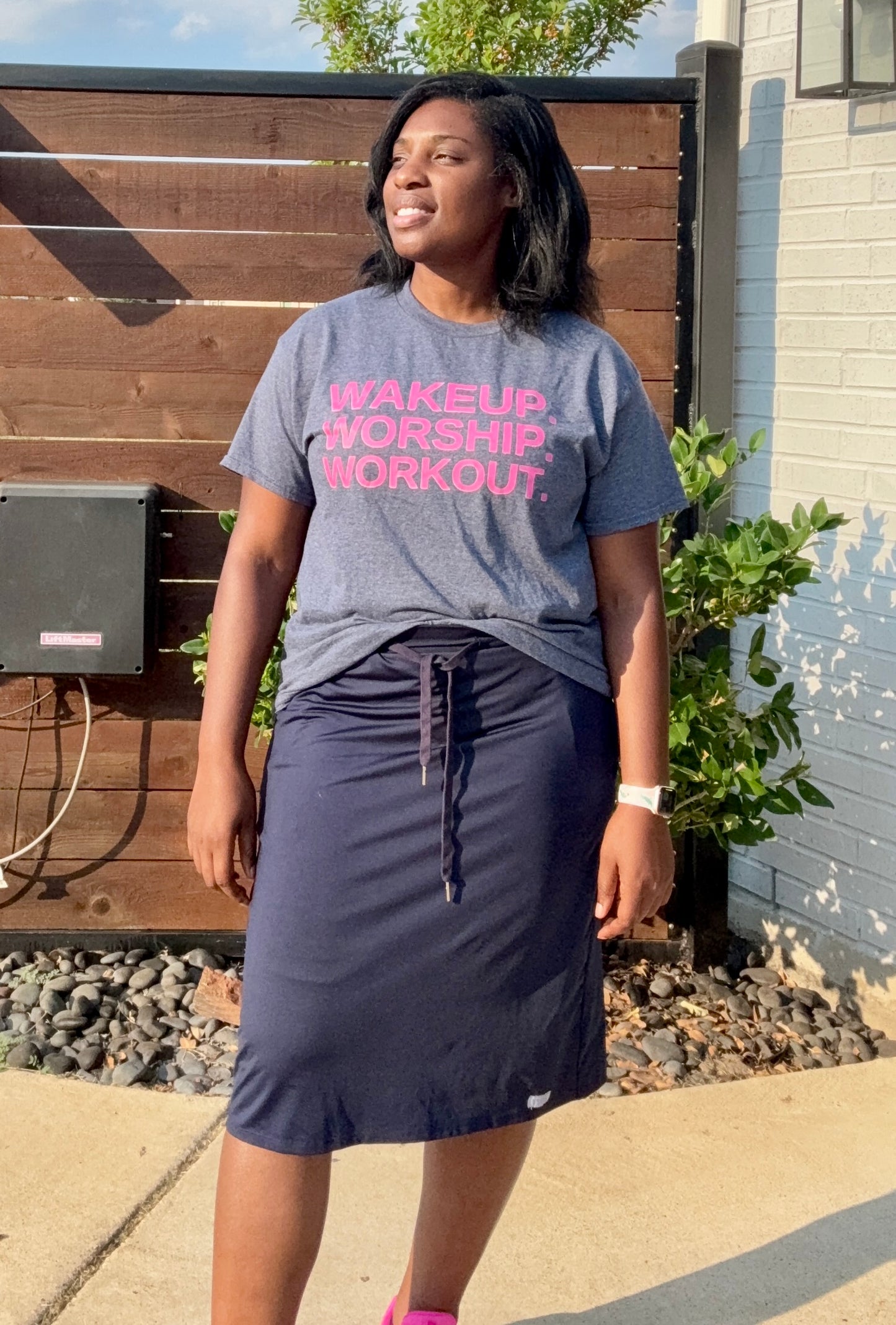 Wake Up. Worship. Workout. Tee Graphic T-Shirt