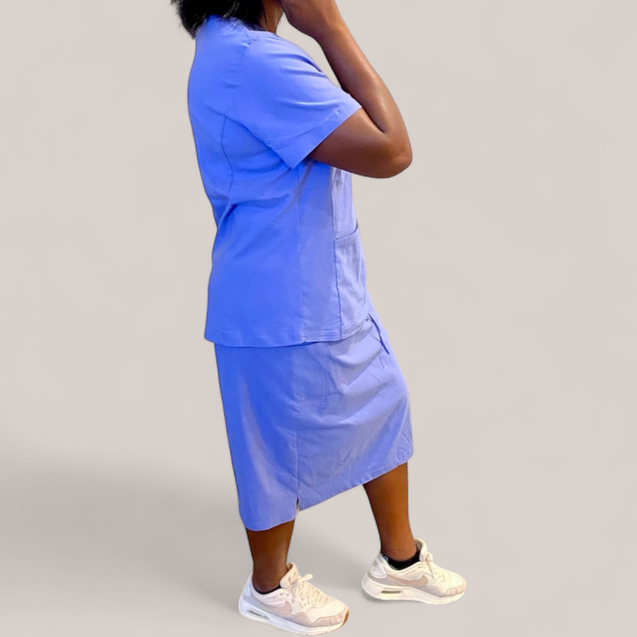 Seal Blue ModestiFit Scrub Skirt