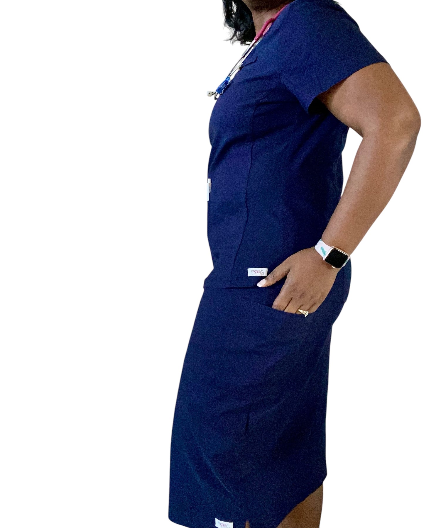 Navy Blue ModestiFit Scrub Set