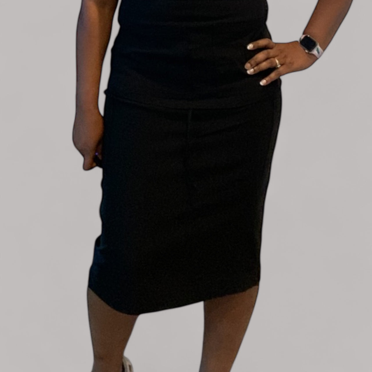 Black ModestiFit Scrub Skirt