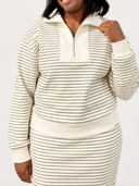 The Liv Striped Quarter-Zip