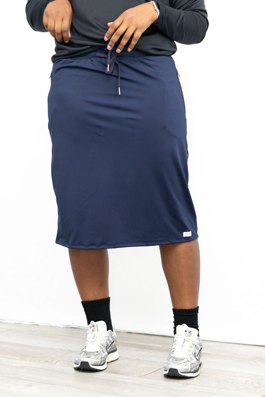 Navy Signature Straight Skirt