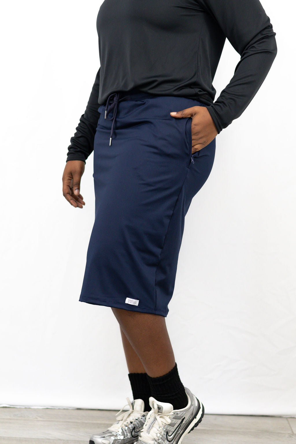 Navy Signature Straight Skirt