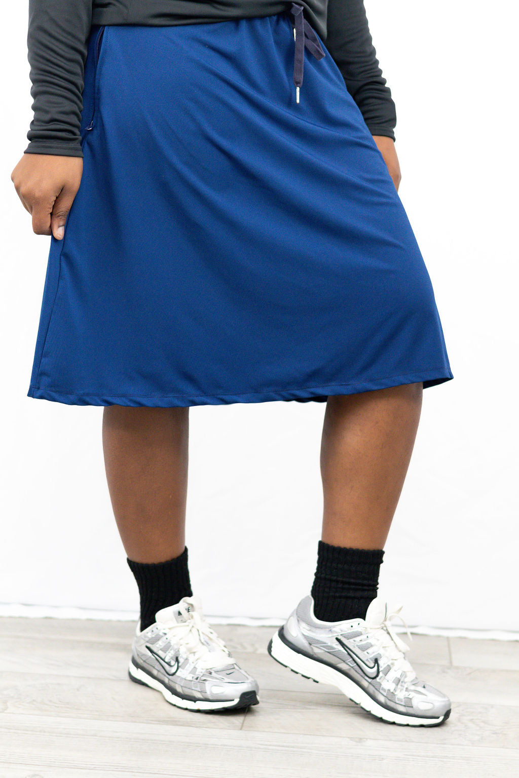 Navy Flare Skirt V2