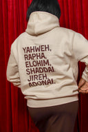 HE IS. — Names of God Hoodie (Unisex, Cozy Fit)