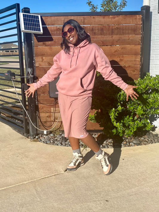Dusty Rose Straight Skirt
