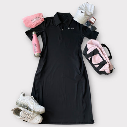 The Ace Tennis Dress- Black