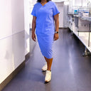 Seal Blue ModestiFit Scrub Top