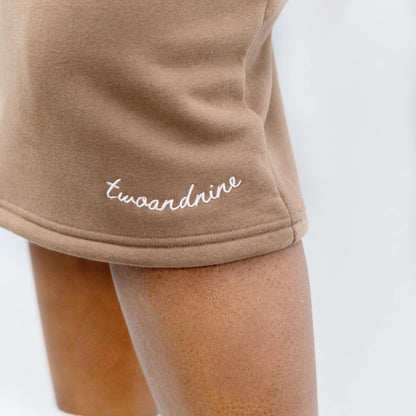Brown Signature Sweatshirt & Skirt Matching Set