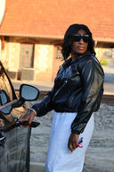 Two & Nine Luxe Faux Leather Zip Jacket