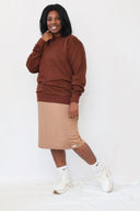 Brown Signature Straight Skirt