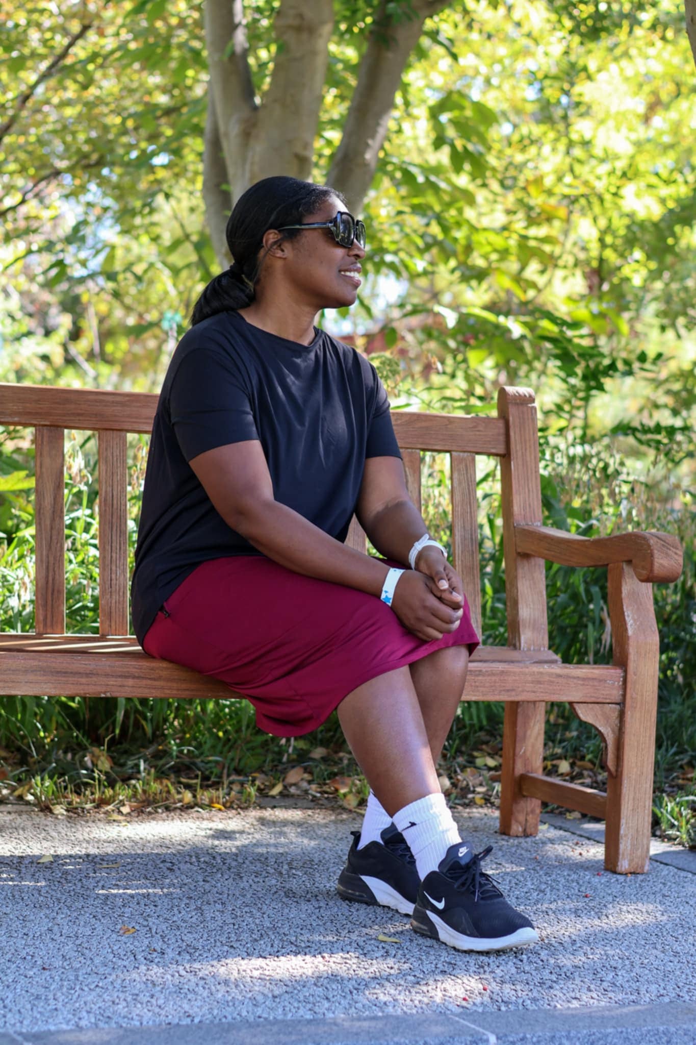 Burgundy Signature Straight Skirt