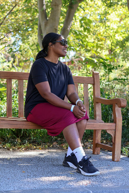 Burgundy Signature Straight Skirt