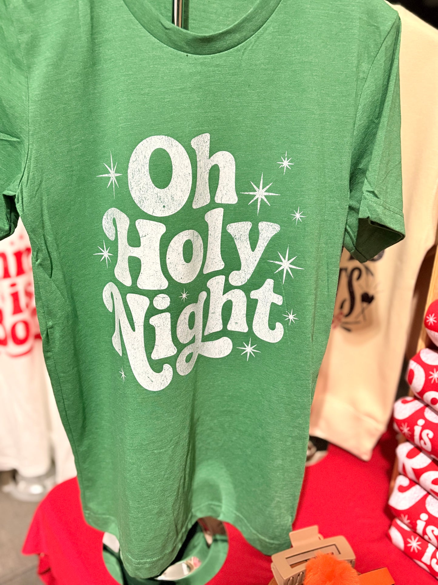 Vintage “Oh Holy Night” Christian Christmas T-Shirt