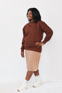 Brown Signature Straight Skirt