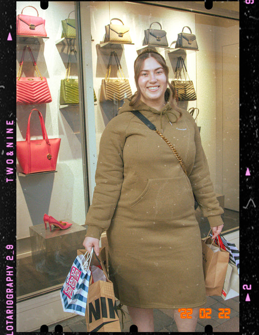 Olive Hoodie Dress