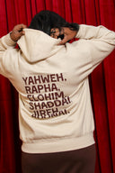 HE IS. — Names of God Hoodie (Unisex, Cozy Fit)