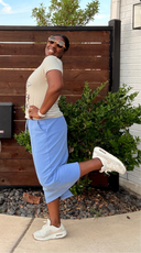 Last Chance- (Runs Small) Cloud Nine Sweatshirt Skirt – (Light Gray & Light Blue)