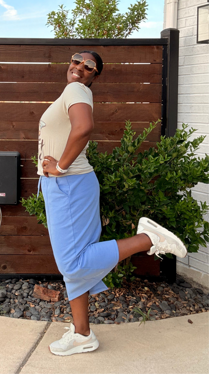 Cloud Nine Sweatshirt Skirt – (Light Gray & Light Blue)