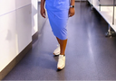 Seal Blue ModestiFit Scrub Skirt