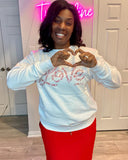 Seasonal- John 3:16 Love Script Crewneck (White)