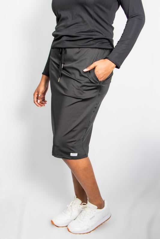 Black Signature Straight Skirt