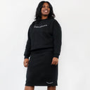 Modest Fleece Sweatshirt & Skirt Set |Curvy Fit 48/50 Hip Options (Tagged 3X/4X)| 25” Length Skirt with Pockets (Copy)