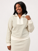 The Liv Striped Quarter-Zip