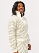 The Liv Striped Quarter-Zip