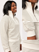 The Liv Striped Quarter-Zip