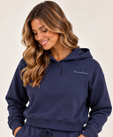 Courtside Hooded Pullover — Navy