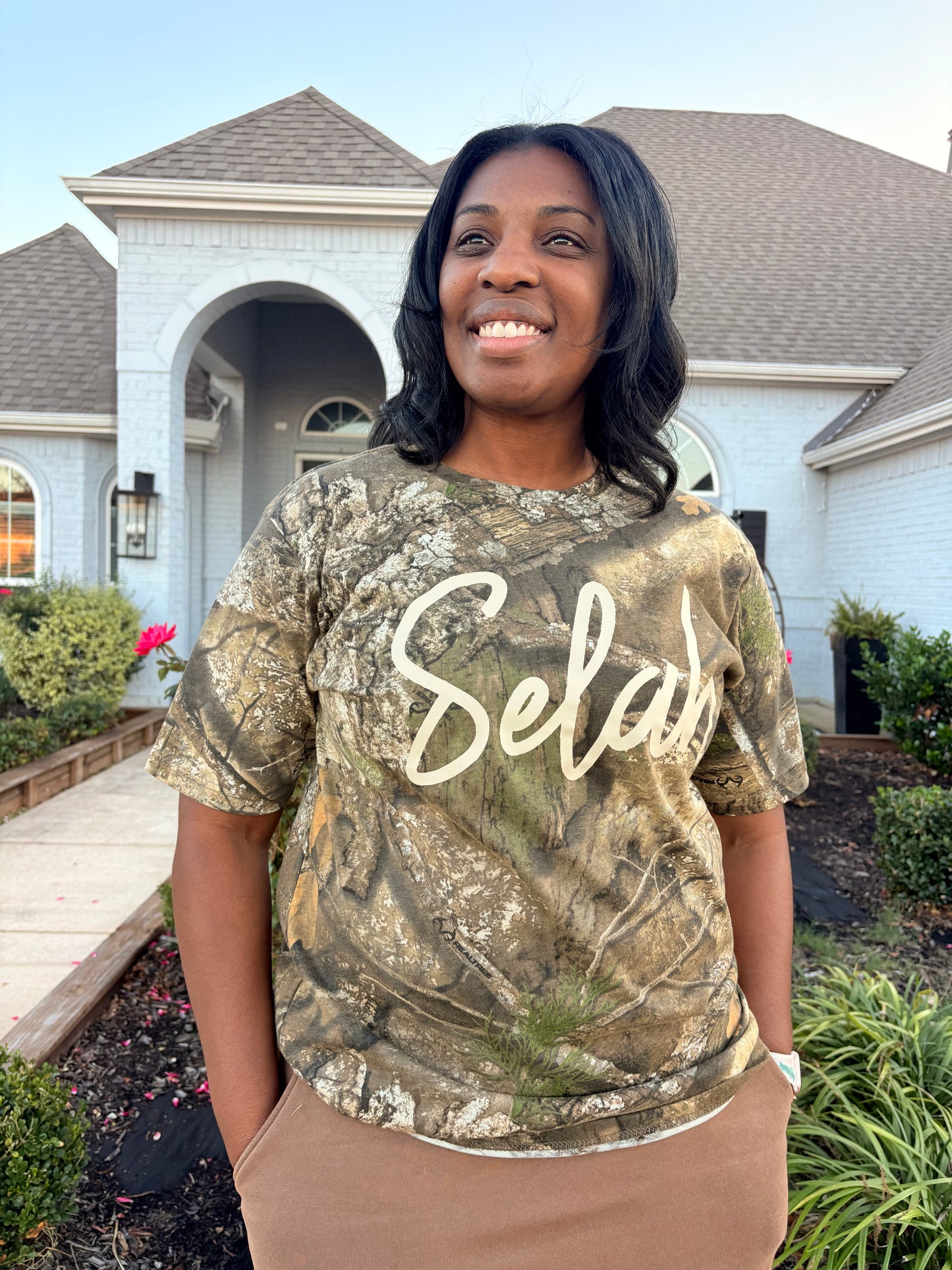 Selah Tee-Selah Tee – Camo & Hot Pink