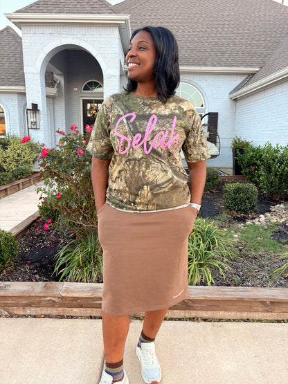 Selah Tee-Selah Tee – Camo & Hot Pink