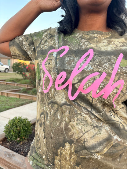 Selah Tee-Selah Tee – Camo & Hot Pink