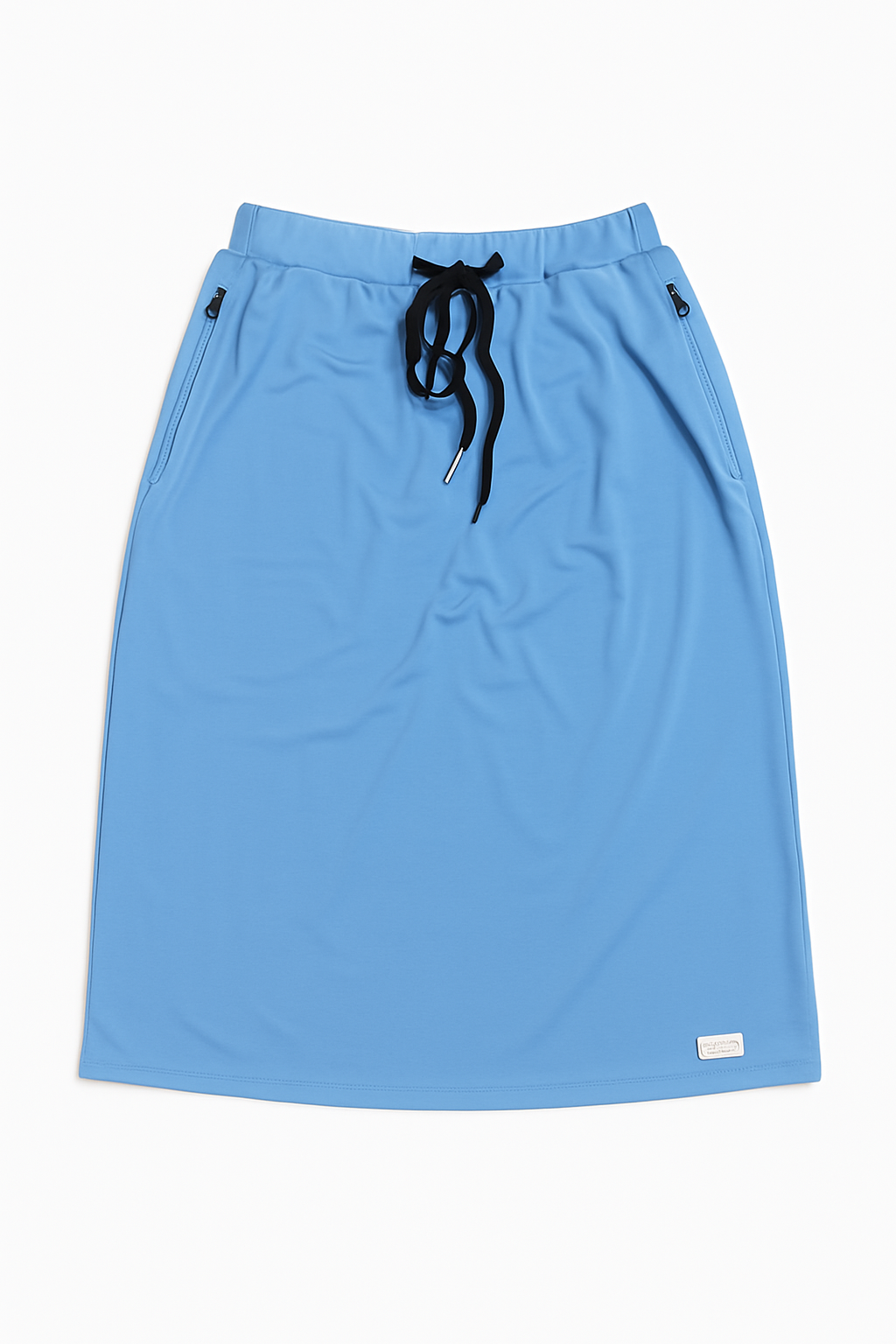 Women’s Modest Athletic Skirt with Pockets – Light Blue Performance Active Skirt with Drawstring | Two & Nine
