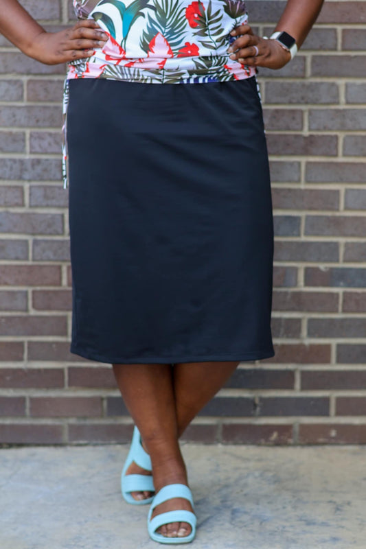 Black Swim Skirt