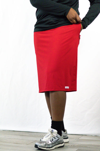 Red Signature Straight Skirt