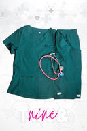 Hunter Green ModestiFit Scrub Top